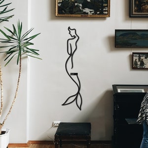 Mermaid Metal Wall Decor, Metal Wall Decor, Metal Wall Art, Home Wall ...