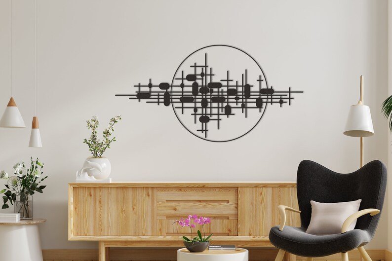 Line Art Wall Decor for Living Room Office Decor Large Wall | Etsy