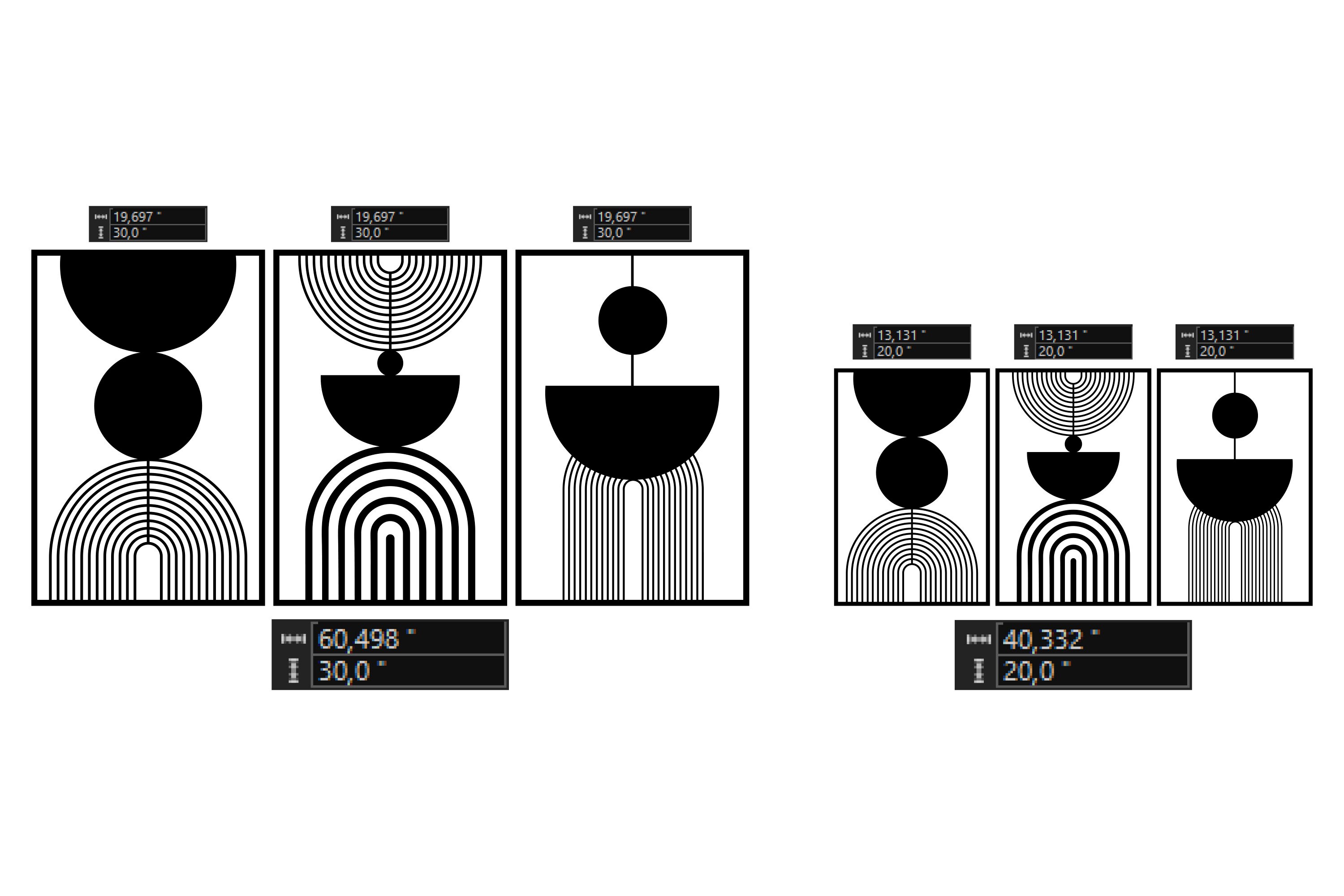 Mid Century Modern Wall Art Set of 3 Neutral Abstract Etsy Canada