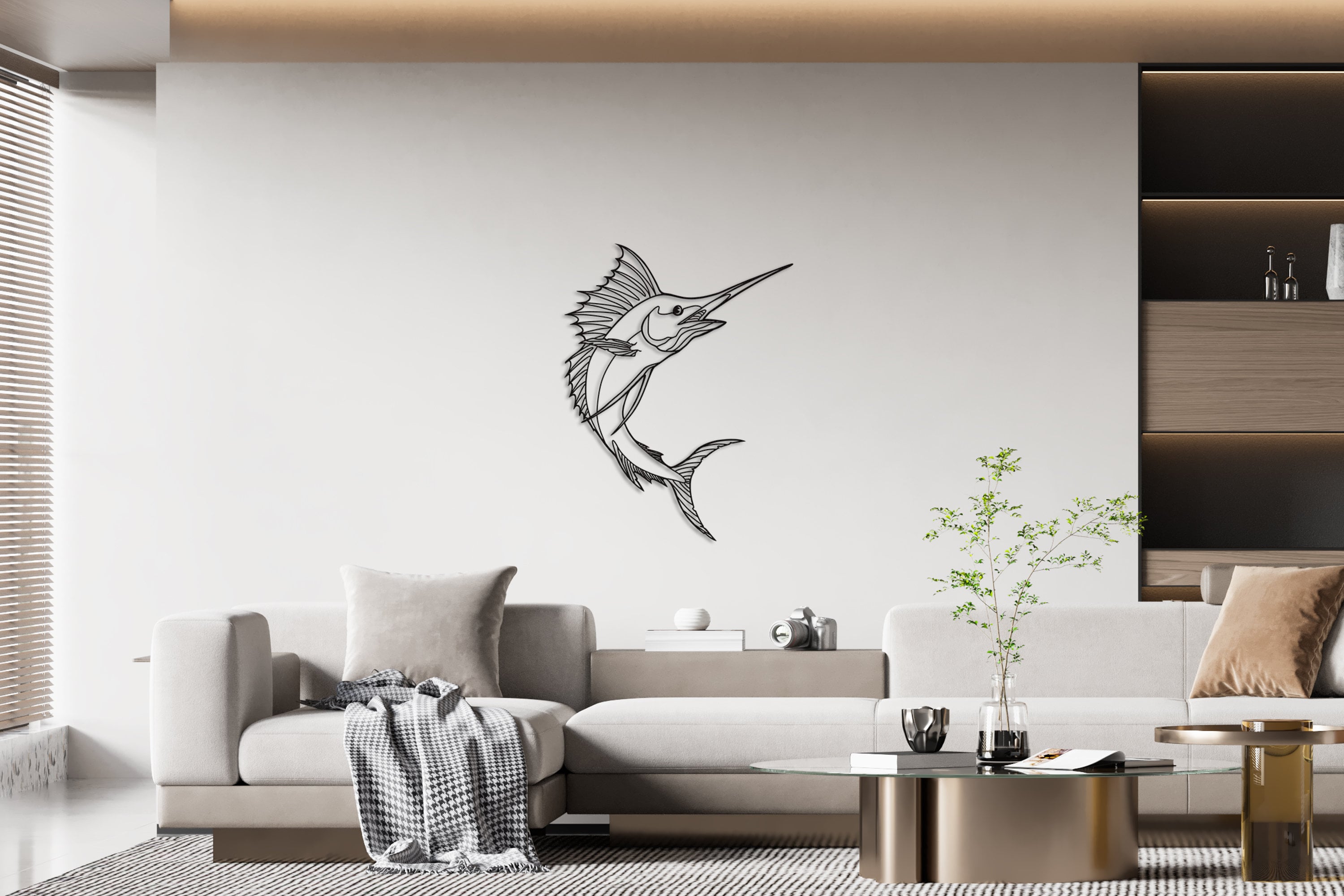 Swordfish Decor Large Wall Art Metal Wall Art Wall Hanging Etsy