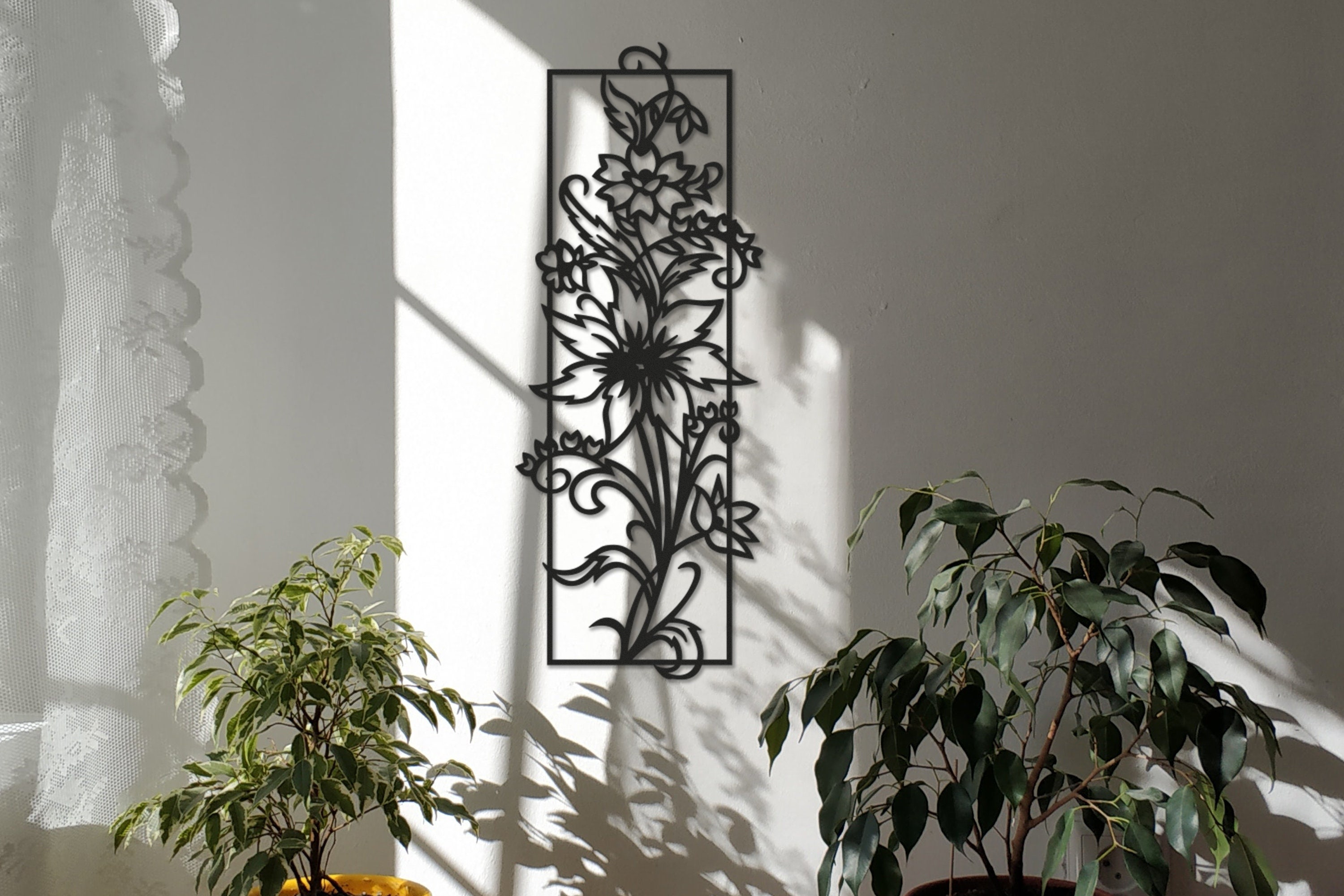 Flower Themed Metal Wall Decor for Living Room Home Decor - Etsy
