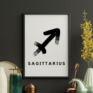 Sagittarius Gift | Sagittarius Zodiac Print | Astrology | Zodiac Signs | Wall Art | Sagittarius Printable | Zodiac Gift | Instant Download