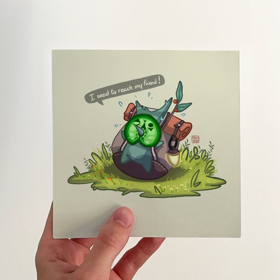 korokota様 Square Print 15x15cm (6x6inch) - Backpack Korok - I Need to Reach