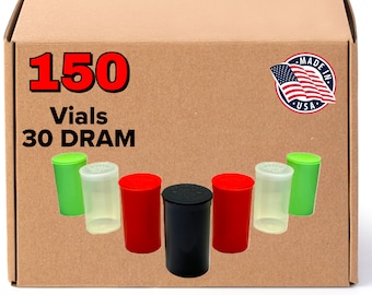 EVO Plastics| 30 Dram CR Pop Top Bottles - 150 Count - Multiple Colors!