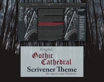 Gothic Cathedral Scrivener Theme for Mac & Windows (Dark Mode)