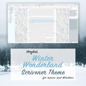 Winter Wonderland Scrivener Theme for Mac & Windows (Light Mode)