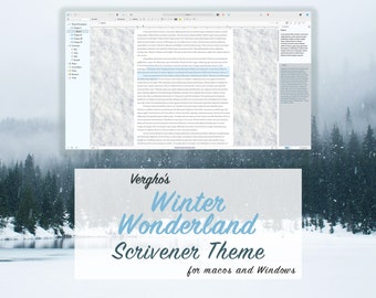 Winter Wonderland Scrivener Theme for Mac & Windows (Light Mode)