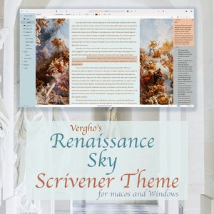 Renaissance Sky Scrivener Theme for Mac & Windows (Light Mode)