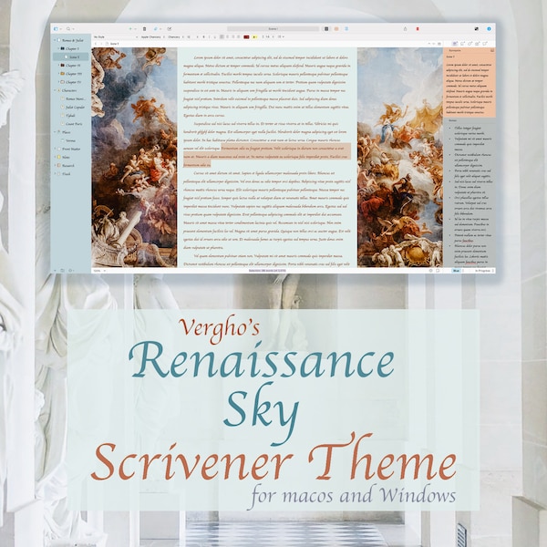 Renaissance Sky Scrivener Theme for Mac & Windows (Light Mode)