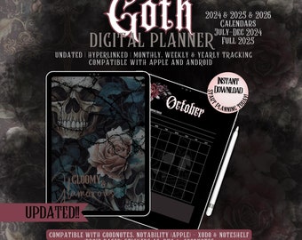 Gothic Planner Digital Planner Gothic Good Notes Planner Goth Planner Goth Journal Spooky Planner Witchy Planner Goth Digital Planner Goth
