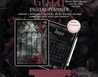 Gothic Planner Digital Planner Gothic Good Notes Planner Goth Planner Goth Journal Spooky Planner Witchy Planner Goth Digital Planner Goth