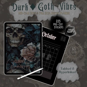 Gothic Planner Digital Planner Gothic Good Notes Planner Goth Planner Goth Journal Spooky Planner Witchy Planner Goth Digital Planner Goth