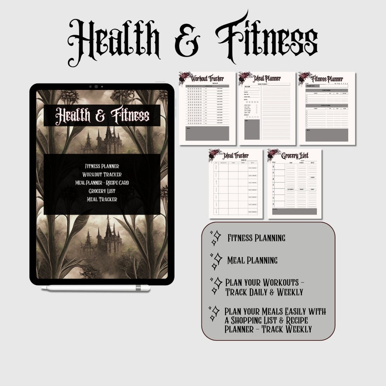 Gothic Planner Digital Planner Gothic Good Notes Planner Goth Planner ...