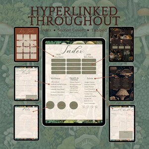 Cottagecore Planner Dark Mode Planner Digital Planner Gothic Planner Good Notes Planner Goth Planner Witchy Planner Goth Digital Planner image 4