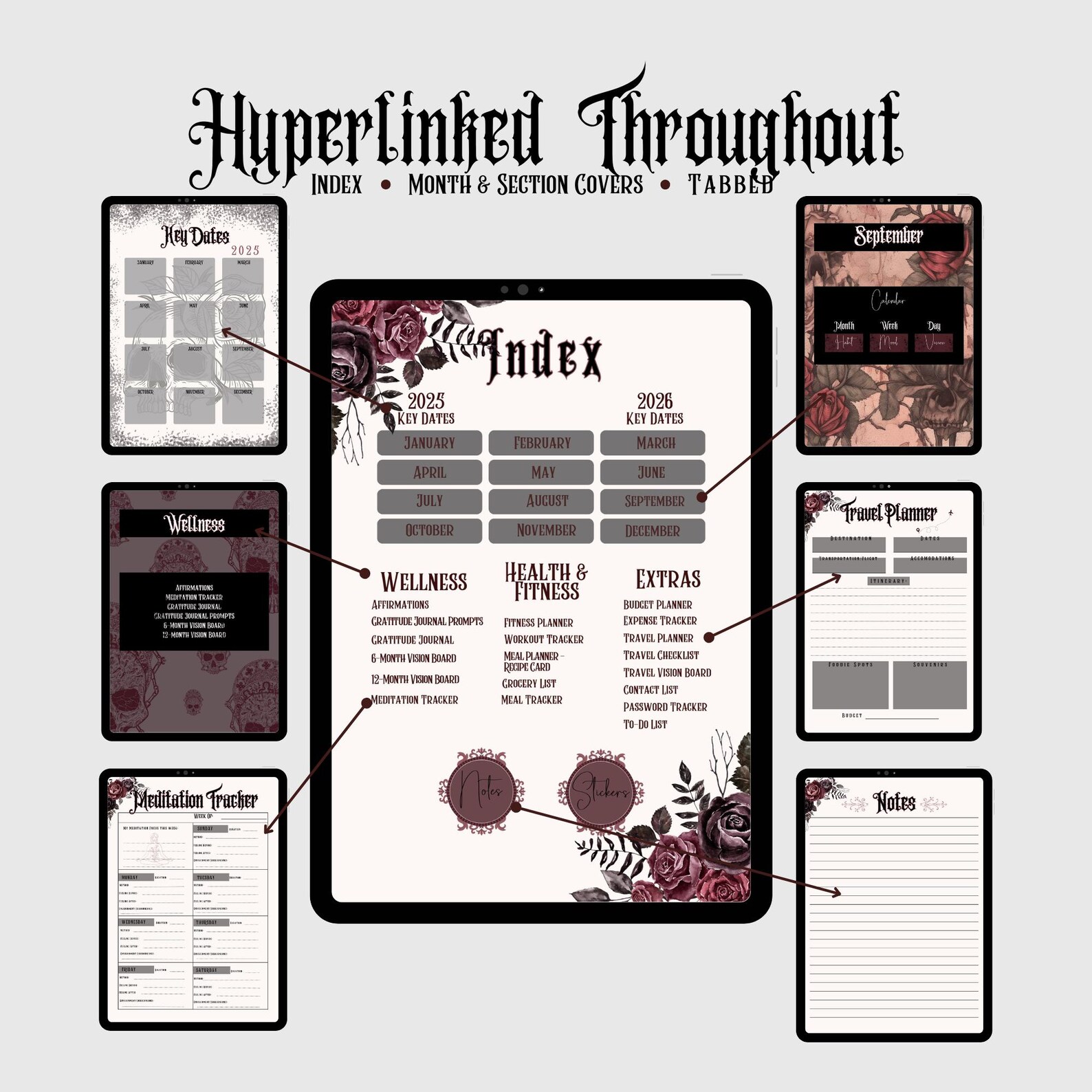 Gothic Planner Digital Planner Gothic Good Notes Planner Goth Planner ...