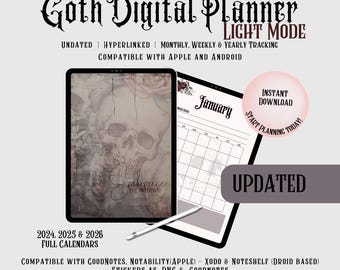 Gothic Planner Digital Planner Gothic Good Notes Planner Goth Planner Goth Journal Spooky Planner Witchy Planner Goth Digital Planner Goth