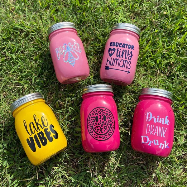 Colored Mason Jars Etsy