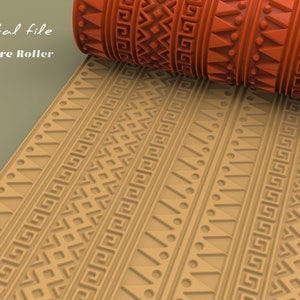 Etnische | Polymeer Klei Naadloze Textuur Roller | Digitaal STL-bestand