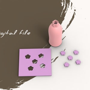 Blume Daisy Fimo Ausstecher | Digitale STL Datei