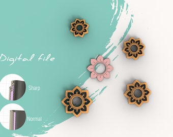 Flower 63 Polymer Clay Cutter | STL Digital File | 4 sizes | 2 Cutter Versions