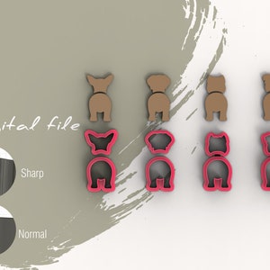 Dogs Polymer Clay Cutter | Digital STL File | 4 Sizes  | 2 Cutter Versions