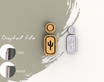 Cactus Combo Polymer Clay Cutters | Digital STL File | 5 Sizes  | 2 Cutter Versions
