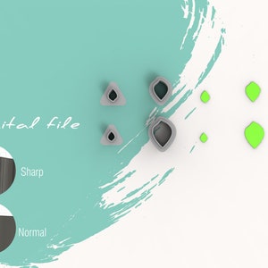Petal 3 Micro and Stud Clay Cutters | Digital STL File | 4 sizes | 2 Cutter Versions