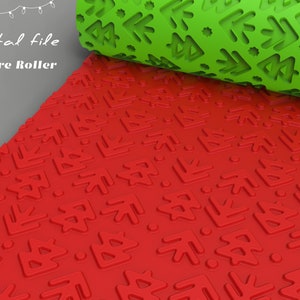 Christmas 4 | Polymer Clay Seamless  Texture Roller | Digital STL File