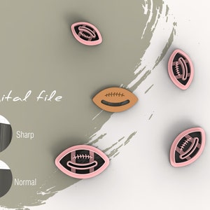 Rugby Ball Macrame Polymer Clay Cutters | Digital STL File | 4 Sizes  | 2 Cutter Versions