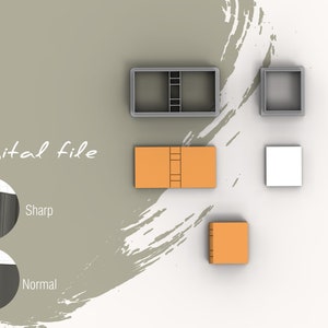 Book Template Polymer Clay Cutters | Digital STL File | 5 Sizes  | 2 Cutter Versions