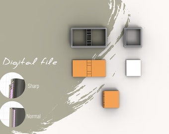 Book Template Polymer Clay Cutters | Digital STL File | 5 Sizes  | 2 Cutter Versions