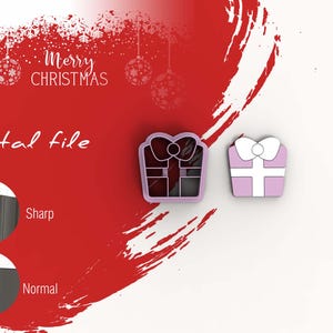 Gift 2 Christmas Polymer Clay Cutters | Digital STL File | 6 Sizes