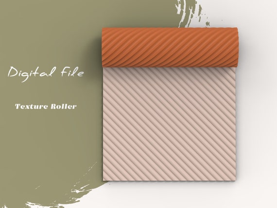 Polymer Clay Seamless Texture Roller | Lines 1 | Digital STL File