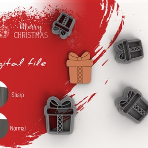 Gift Christmas Polymer Clay Cutters | Digital STL File | 4 Sizes  | 2 Cutter Versions