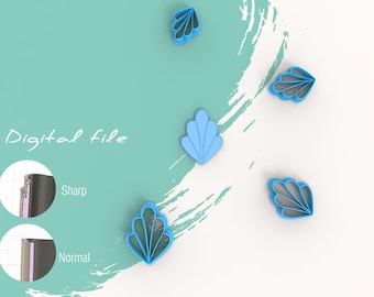 Embossed Flower Clay Cutter | Digital STL File | 4 Sizes | 2 Cutter Versions