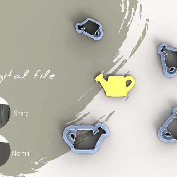 Coupeur d'argile polymère pour arrosoir | Fichier STL numérique | 5 tailles | 2 versions de coupe