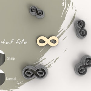 Infinity Polymer Clay Cutter | Digital STL File | 4 Sizes  | 2 Cutter Versions