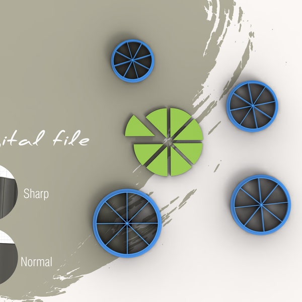 Color Recipe Polymer Clay Cutter | Digital STL File | 8 Sizes | 2 Cutter Versions