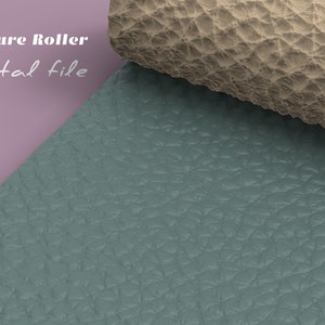 Könnte beinhalten: Zwei strukturierte Rollen, eine beige und eine blaugrüne, zum Erstellen von Prägemustern auf Ton oder anderen Bastelarbeiten. Texture Roller Digital File.