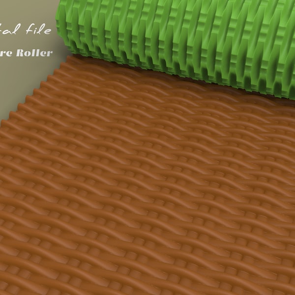 Rattan B | Polymer Clay Seamless Texture Roller | Digital STL File