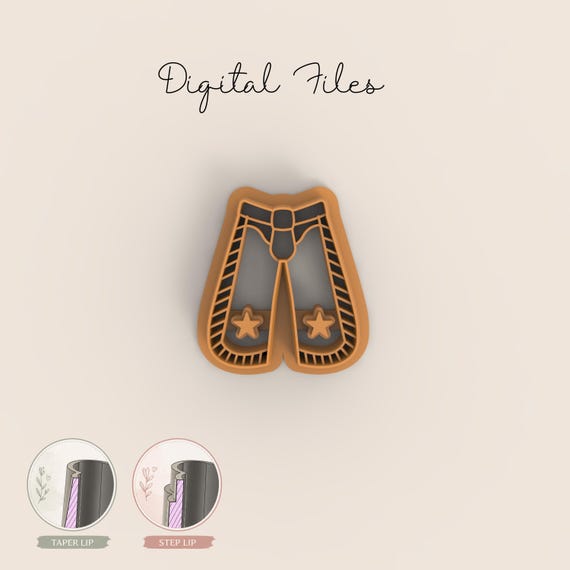 Rodeo Chaps Western Polymer Clay Cutters | Digital STL File | 4 Sizes