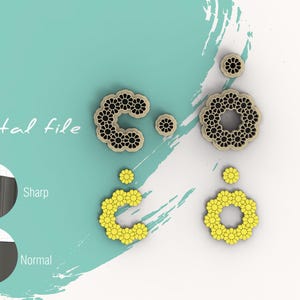 Flower Wreath and Hoop Spring Polymer Clay Cutter | Digital STL File | 4 Sizes | 2 Cutter Versions