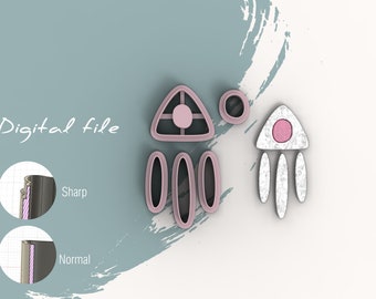 Boho New Style B Clay Cutter | Digital STL File |  | 5 Sizes | 2 Cutter Versions