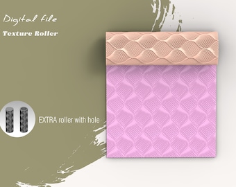 Braid Roller | Seamless Polymer Clay Texture Roller | Digital STL File