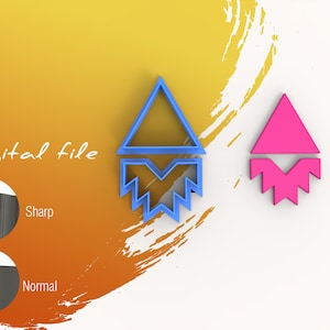 Aztec Combo C Polymer Clay Cutter | Digital STL File | 4 Sizes  | 2 Cutter Versions
