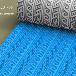 Ancient Greek 1 | Seamless Polymer Clay Texture Roller | Digital STL File