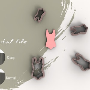 Swimwear Polymer Clay Cutter | Digital STL File | 5 Sizes  | 2 Cutter Versions