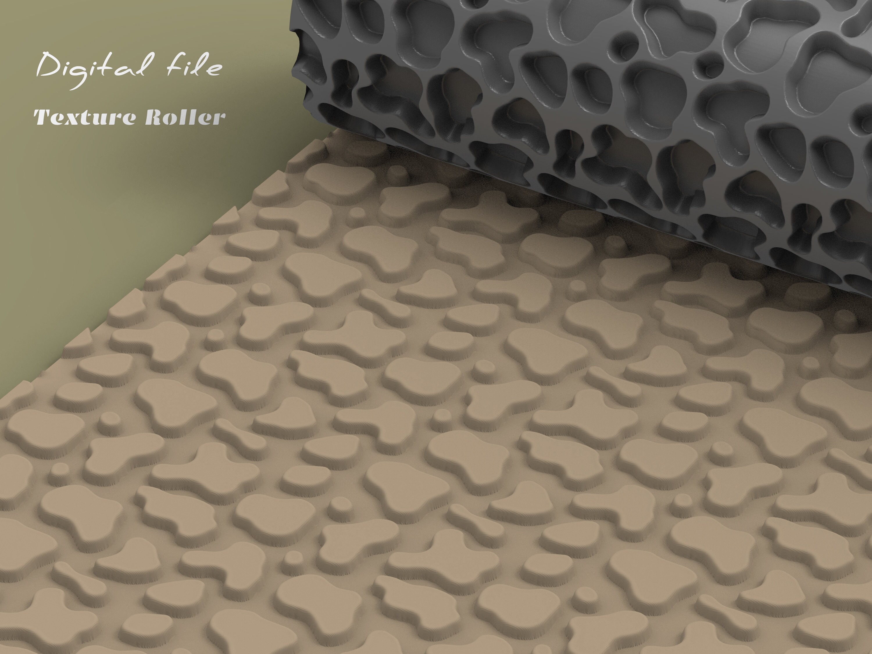 STL file Animal print texture roller pin/clay texture 💎・3D print design to  download・Cults