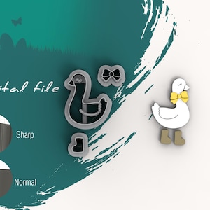 Goose Easter Polymer Clay Cutters | Digital STL File | 5 Sizes | 2 Cutter Versions