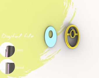 Oval Hole Polymer Clay Cutter | Jewelry & Cookie DIY (Digital STL File)